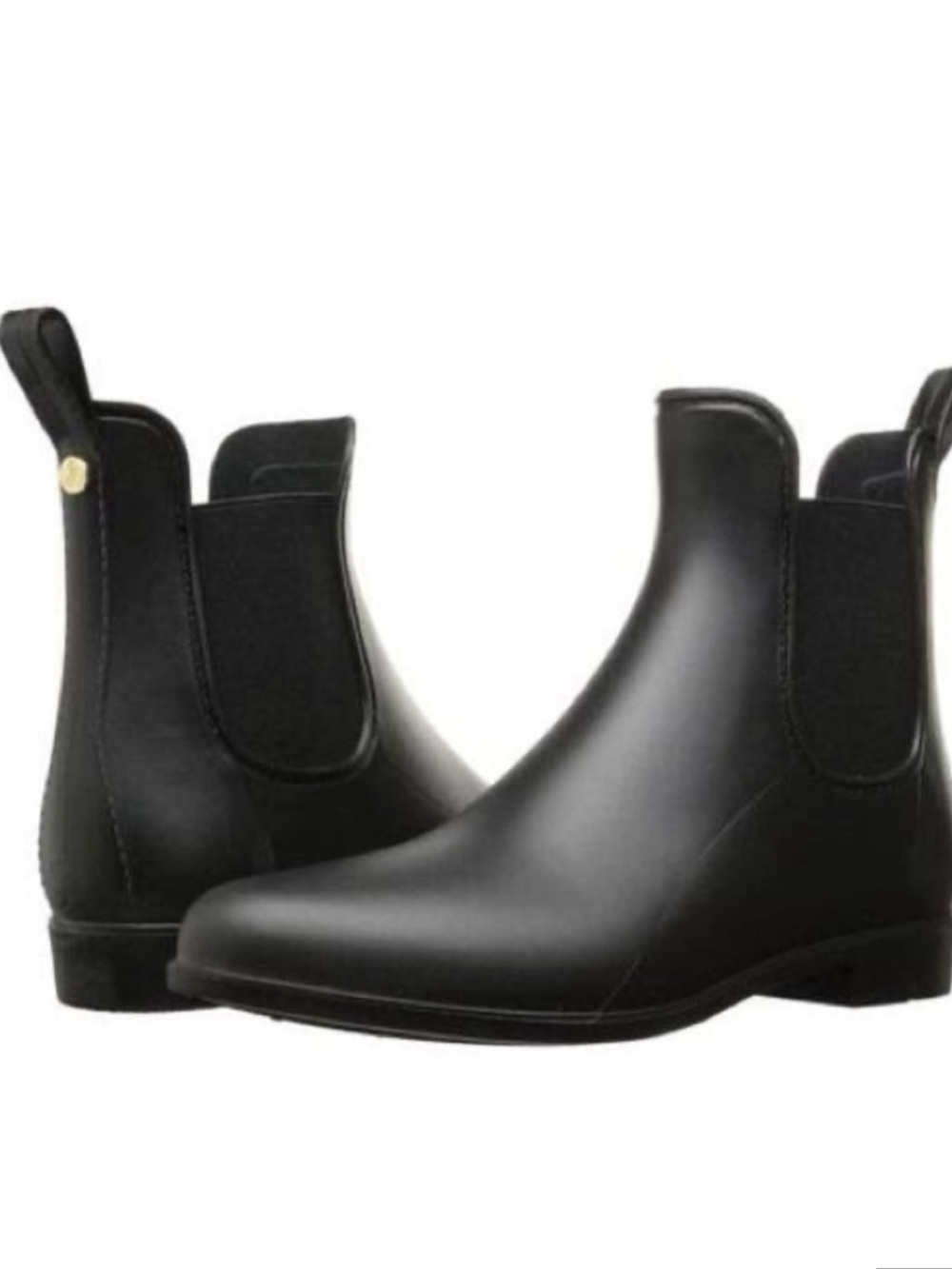 Sam Edelman Tinsley rain boots black Chelsea-style elastic side panels size 12